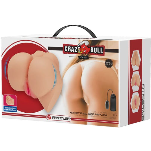 CRAZY BULL - VIBRADOR REALISTA DE VAGINA E NUS EMILIA