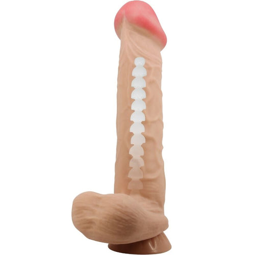 PRETTY LOVE - SÉRIE SLIDING SKIN DILDO REALÍSTICO COM VENTOSA DESLIZANTE PELE CARNE 26 CM