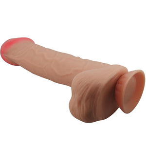 PRETTY LOVE - SÉRIE SLIDING SKIN DILDO REALÍSTICO COM VENTOSA DESLIZANTE PELE CARNE 26 CM