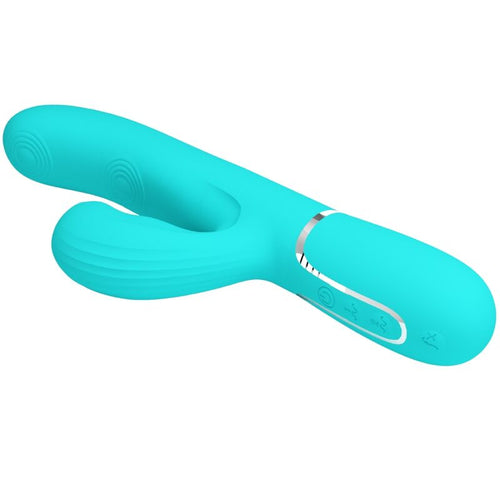 PRETTY LOVE - PERLITA MULTIFUNO 3 EM 1 VIBRADOR G-SPOT AQUA VERDE