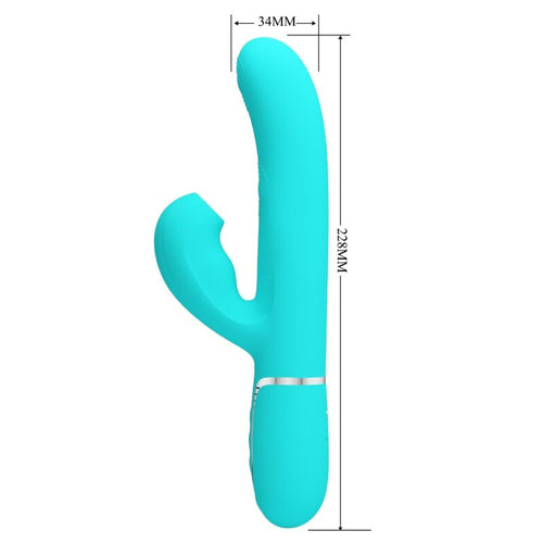 PRETTY LOVE - PERLITA MULTIFUNO 3 EM 1 VIBRADOR G-SPOT AQUA VERDE