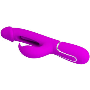 PRETTY LOVE - VIBRADOR COELHO DEJON 3 EM 1 MULTIFUNO FUCSIA