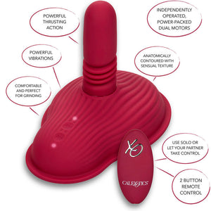 CALEXOTICS - RIDER MASSAGER DUPLO MOTOR CONTROLE REMOTO VERMELHO