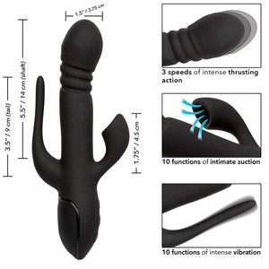 CALEXOTICS - VIBRADOR TRIPLO EUPHORIA PRETO