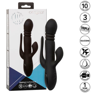 CALEXOTICS - VIBRADOR TRIPLO EUPHORIA PRETO