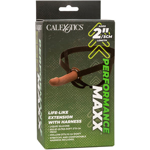 CALEXOTICS - PERFORMANCE MAXX LIFE-LIKE EXTENSION COM ARNÊS PELE MARROM