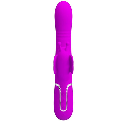 PRETTY LOVE - VIBRADOR COELHO MULTIFUNÇÕES 4 EM 1 BORBOLETE FÚCSIA