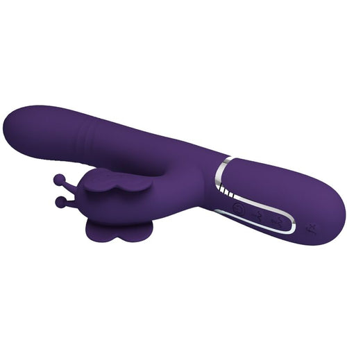 PRETTY LOVE - VIBRADOR COELHO MULTIFUNÇÕES 4 EM 1 BORBOLETA ROXO