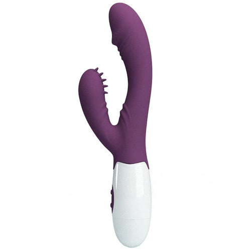 PRETTY LOVE - BUTTERFLY KISS VIBRADOR DE COELHO E ESTIMULADOR DE PONTO G ROXO