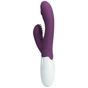 PRETTY LOVE - BUTTERFLY KISS VIBRADOR DE COELHO E ESTIMULADOR DE PONTO G ROXO