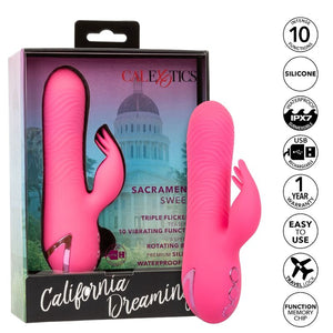 CALEXOTICS - SACRAMENTO SWEETIE VIBRADOR COELHO ROSA POR CALIFORNIA DREAMING