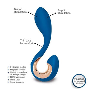 G-VIBE - GPOP 2 VIBRADOR G E P PONTO AZUL ÍNDIGO