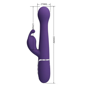 PRETTY LOVE - DEJON VIBRADOR COELHO 3 EM 1 MULTIFUNO ROXO