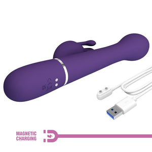 PRETTY LOVE - DEJON VIBRADOR COELHO 3 EM 1 MULTIFUNO ROXO