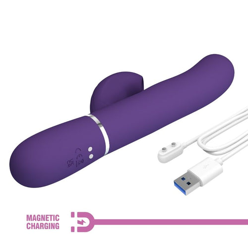 PRETTY LOVE - PERLITA VIBRADOR G-SPOT 3 EM 1 MULTIFUNO ROXO