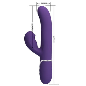 PRETTY LOVE - PERLITA VIBRADOR G-SPOT 3 EM 1 MULTIFUNO ROXO