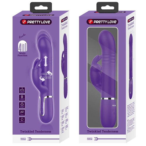 PRETTY LOVE - COALE VIBRADOR  COELHO 4 EM 1 ROXO