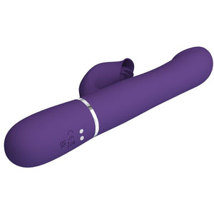 PRETTY LOVE - ZALIN VIBRADOR DE COELHO PÉROLAS 4 EM 1 ROXO