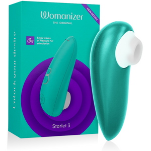 WOMANIZER - ESTIMULADOR CLITORIAL STARLET 3 TURQUESA