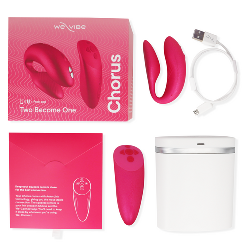 WE-VIBE - VIBRADOR WE VIBE CHORUS PARA CASAIS COM SQUEEZE CONTROL ROSA