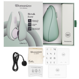 WOMANIZER - LIBERTY 2 ESTIMULADOR DE CLITORIS & SUCKER VERDE CLARO