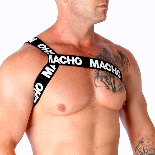 MACHO - ARNÊS ROMANO BRANCO S/M