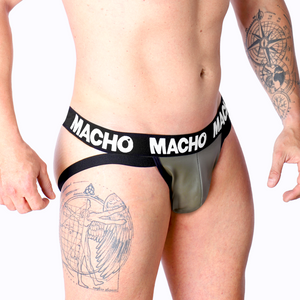 MACHO - MX27GR JOCK COURO CINZA BEGE S