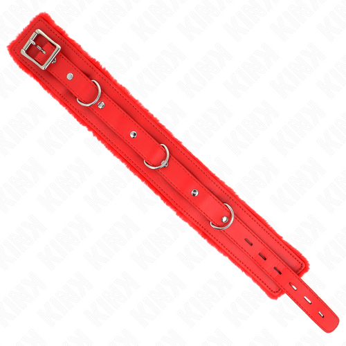 KINK - COLAR COM TRELA 65 CM COM RESTRIÇÕES VERMELHO 36-42 CM X 5,5 CM