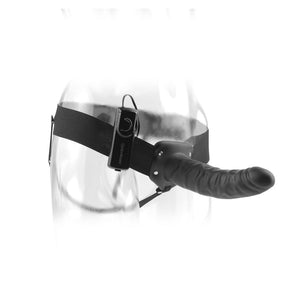 FETISH FANTASY SERIES - 19 CM VIBRATÓRIO OCO STRAP-ON PRETO