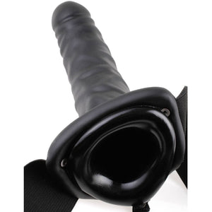 FETISH FANTASY SERIES - 19 CM VIBRATÓRIO OCO STRAP-ON PRETO