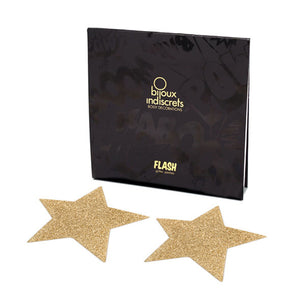 BIJOUX - INDISCRETS FLASH GOLDEN STAR NIPPLE COVERS