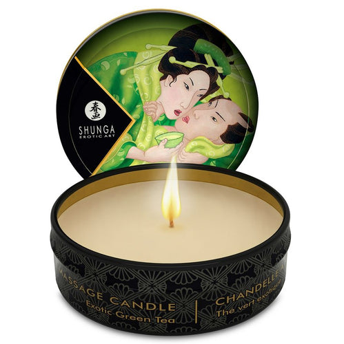 SHUNGA - MINI CARESS BY CANDELIGHT MASSAGE VELA T VERDE 30 ML