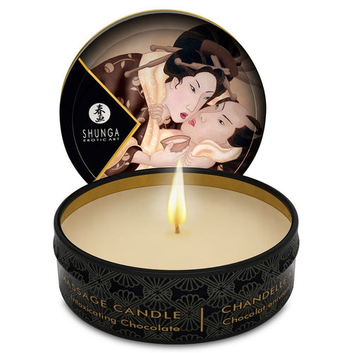 SHUNGA - MINI CARESS BY CANDELIGHT VELA DE MASSAGEM DE CHOCOLATE 30 ML