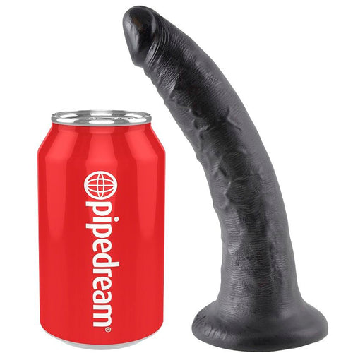 KING COCK - 7 DILDO PRETO 17.8 CM