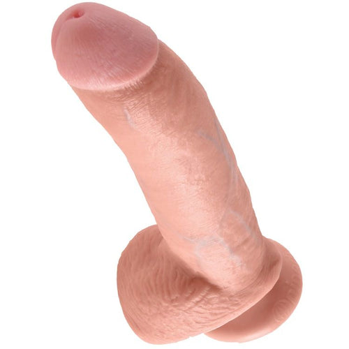 KING COCK - 9 CARNE DE DILDO COM BOLAS 22.9 CM