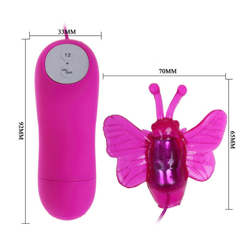 BAILE - VIBRADOR ESTIMULADOR DE BORBOLETA SECRETO PRETTY LOVE 12V