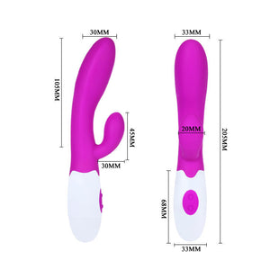 PRETTY LOVE - VIBRADOR ALVIS COM ESTIMULADOR DE CLITÓRIS