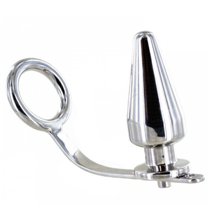 METAL HARD - ANEL DE AO COM PLUG ANAL 80 X 55 MM