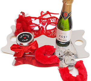 INEDIT - EROTIC KIT RED VENETIAN MASK