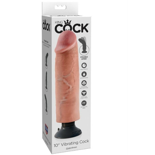 KING COCK - DILDO VIBRANTE 25.5 CM NATURAL