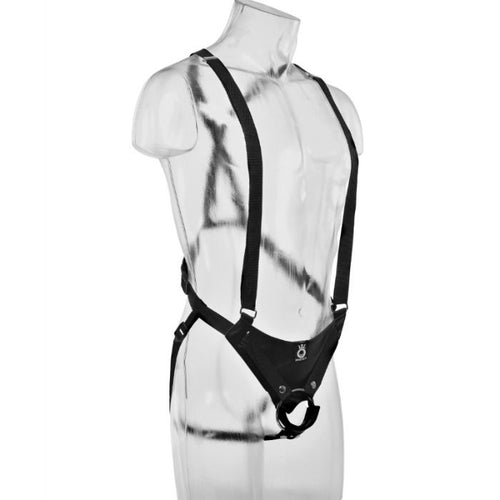 KING COCK - 25,5 CM HOLLOW STRAP-ON SUSPENDER SYSTEM CARNE