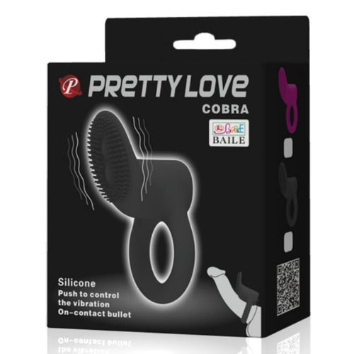 PRETTY LOVE - COBRA ANEL VIBRADOR PRETO