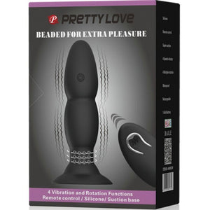 PRETTY LOVE - VIBRADOR LOVE PLUG E ROTAO POR CONTROLE REMOTO