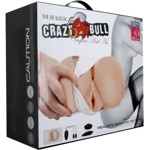 CRAZY BULL - VAGINA E NUS COM TATUAGEM REALÍSTICA COM VIBRAO