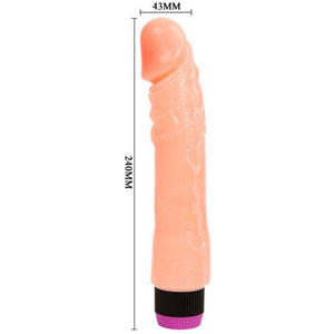 BAILE - VIBRADOR REALISTA FLEXÍVEL NATURAL 24 CM