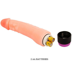 BAILE - VIBRADOR REALISTA FLEXÍVEL NATURAL 24 CM