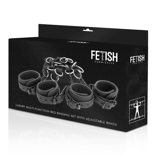 FETISH SUBMISSIVE - CONJUNTO DE LAÇOS DE CAMA DE LUXO COM FORRO DE NOPRENE