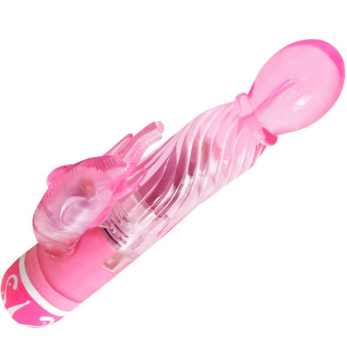 BAILE - VIBRADOR MULTIVELOCIDADE COM ESTIMULADOR ROSA