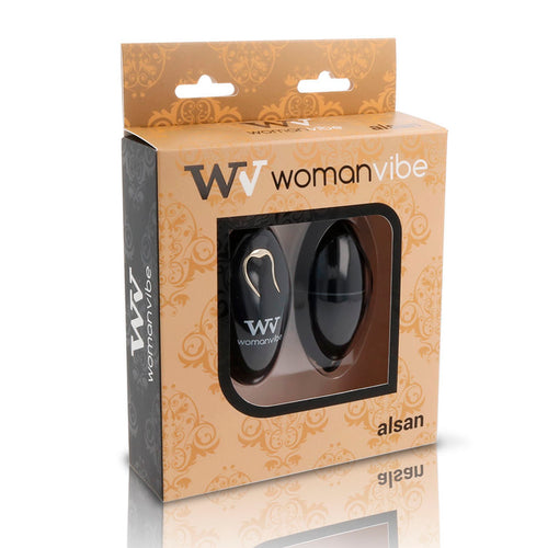 WOMANVIBE - ALSAN EGG CONTROLE REMOTO PRETO SILICONE PRETO