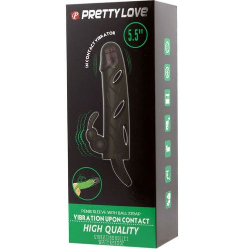 PRETTY LOVE - CAPA DE SILICONE COM VIBRAO 14 CM 2.0